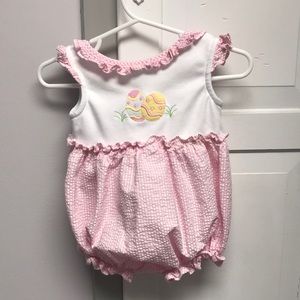 Little English Easter egg romper